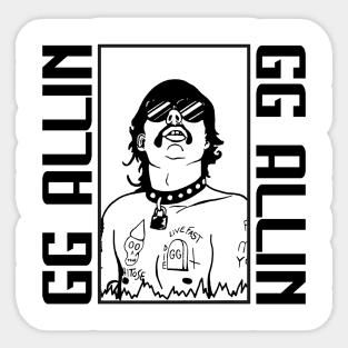 gg allin live fast gg Sticker